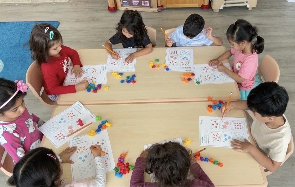 Hands-on table activities at Little Muslims Madison